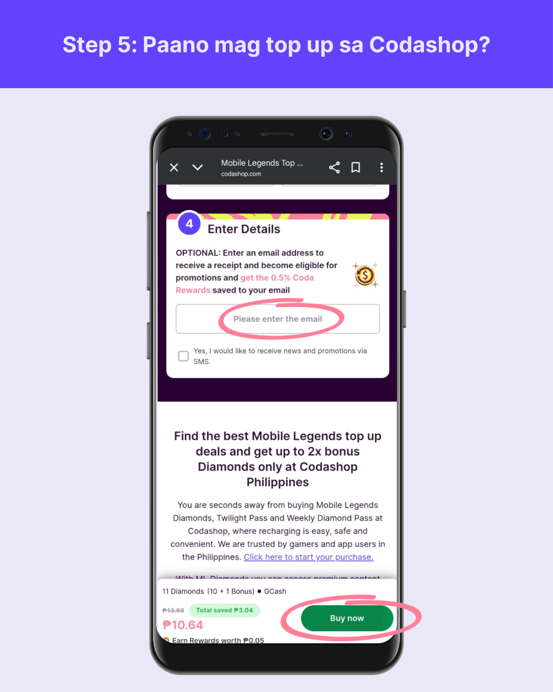 Paano mag top up sa Codashop PH Step 5.png