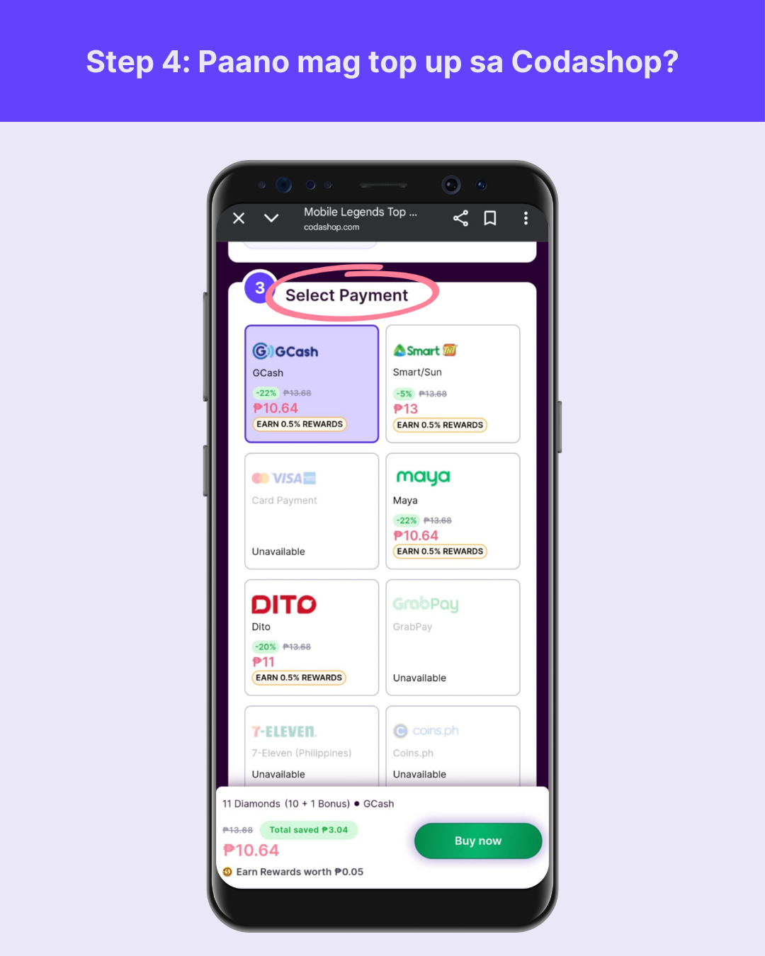 Paano mag top up sa Codashop PH Step 4.png