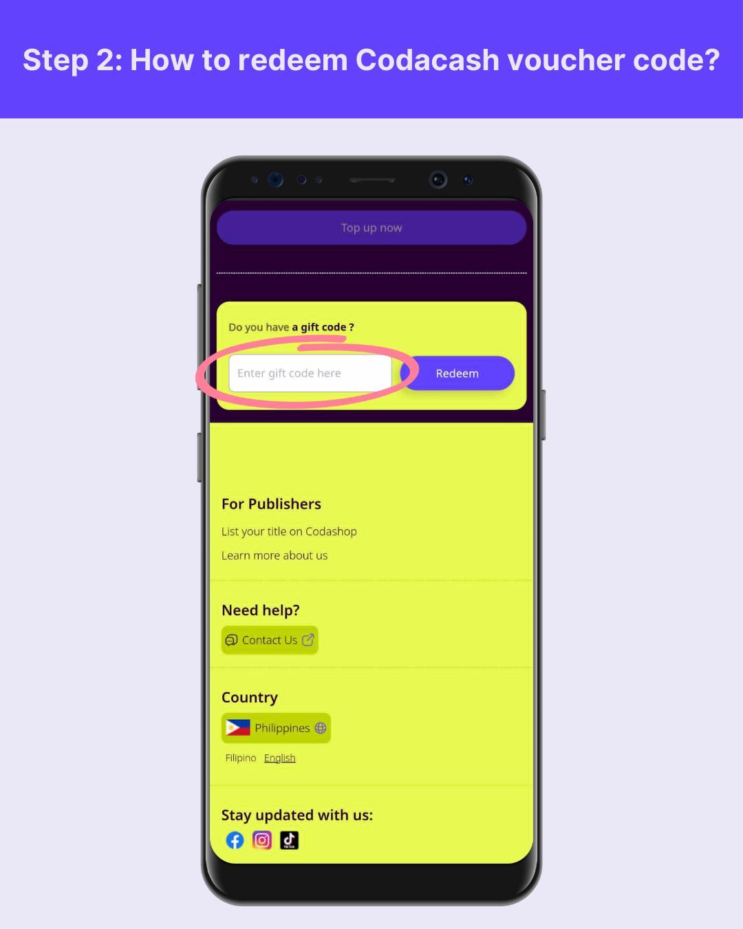 How to redeem Codacash voucher code? – Codashop Philippines