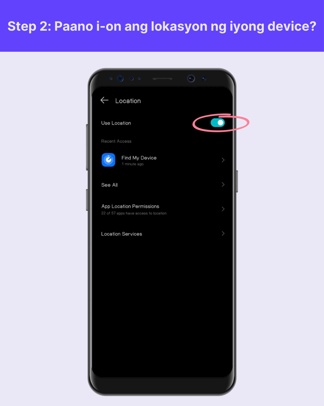 Paano i-on ang lokasyon ng iyong device Step 2 Android.png