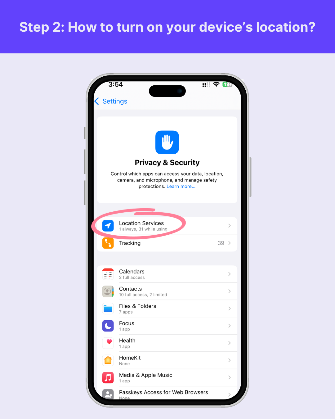 How to turn on your device location Step 2 iOS.png