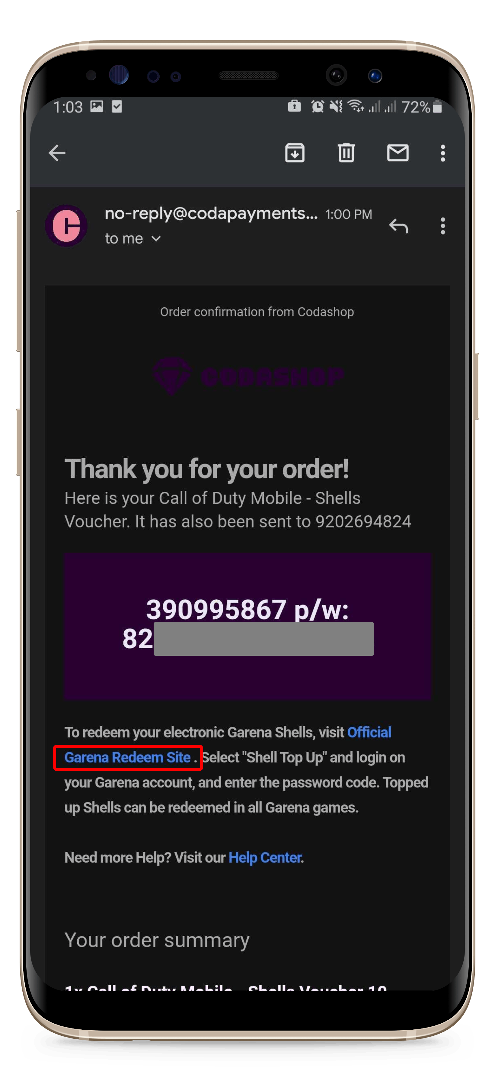 How to Redeem Call of Duty: Mobile (Garena Shell) – Customer Support