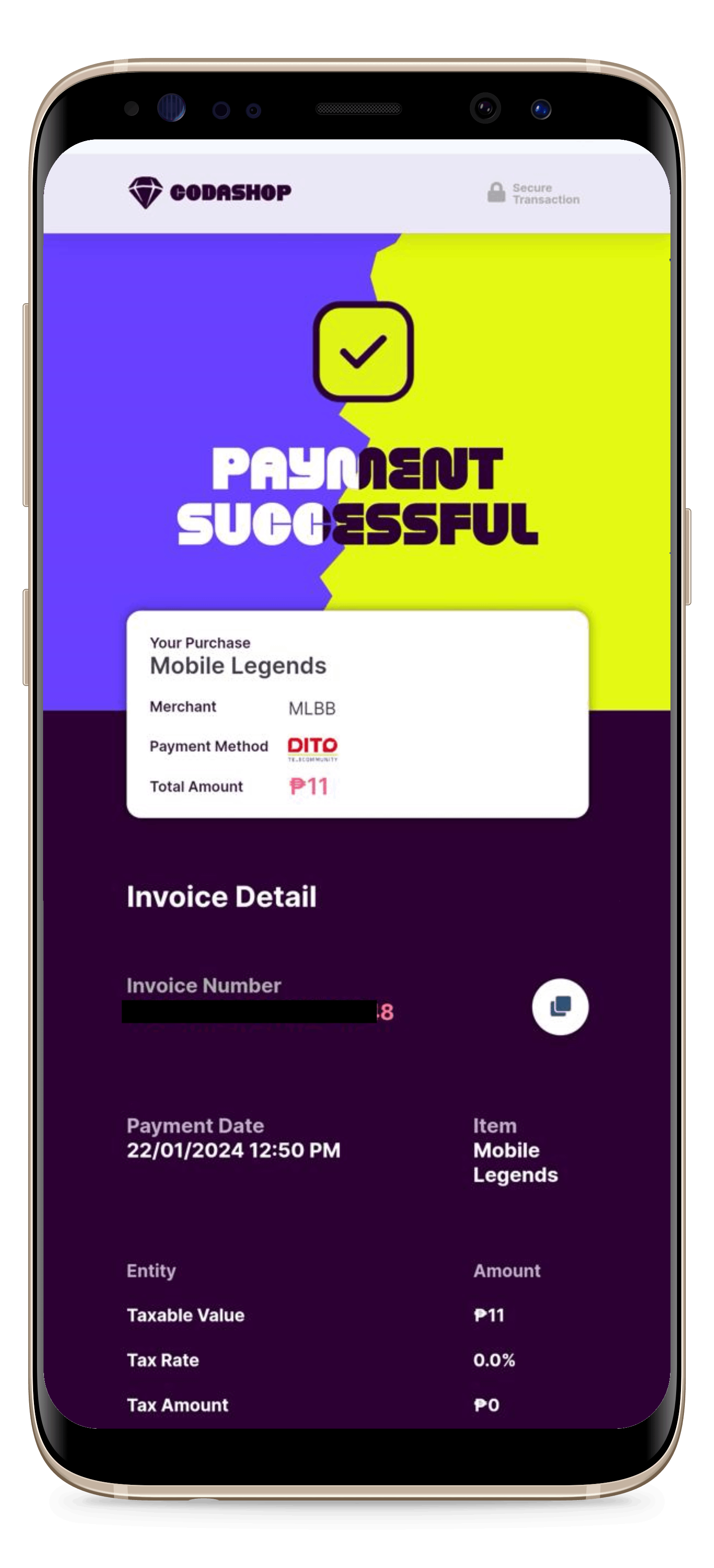 How to make a payment using dito codashop philippines