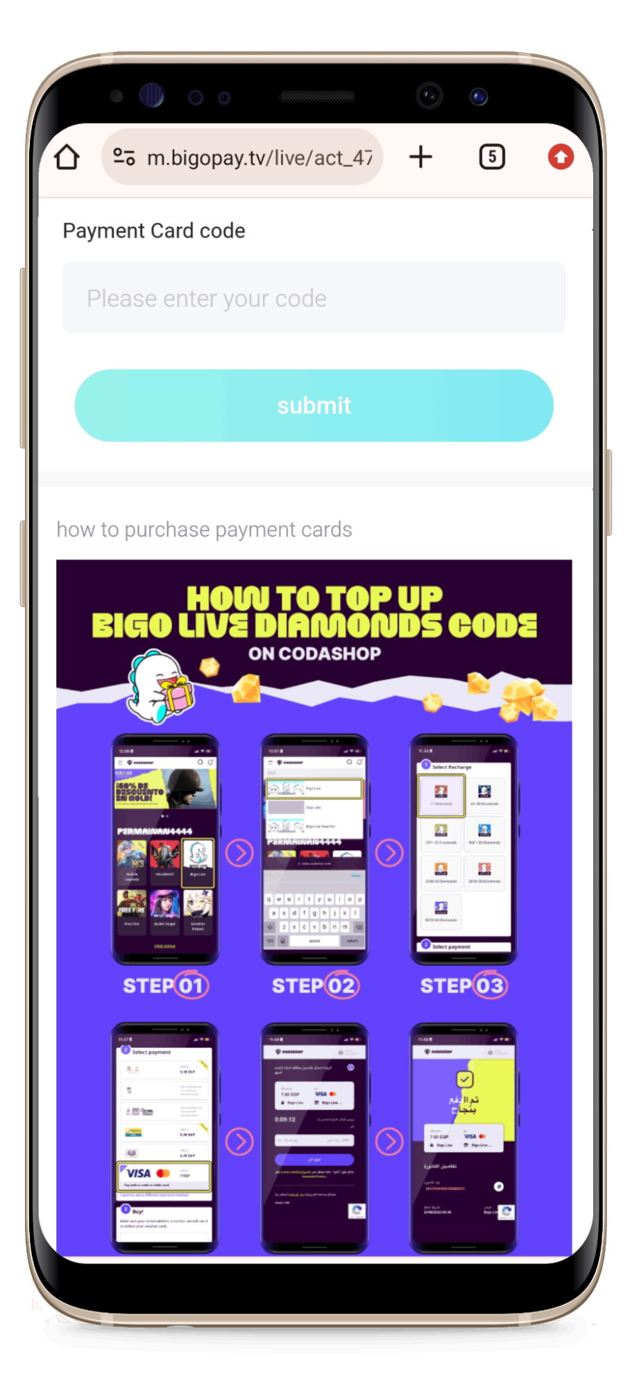 How To Redeem Bigo Live Voucher Code – Codashop Philippines